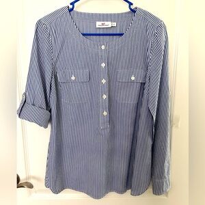 Vineyard Vines Navy Stripe Long Sleeve Top